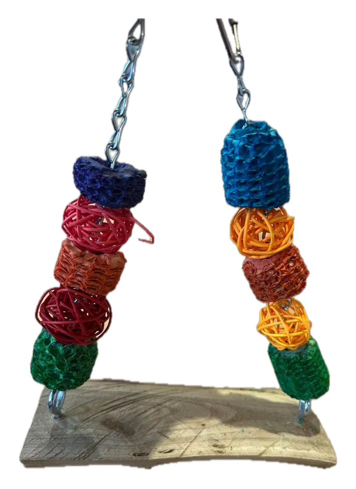 Cinco de Mayo Swing, handmade bird toy
