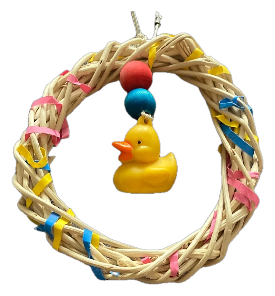 Easter Wreath, handmade bird toy